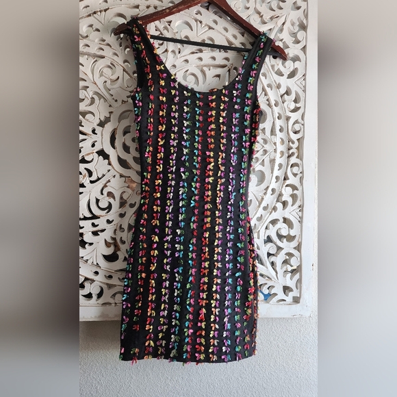 MODET LOS ANGELES Dresses & Skirts - VINTAGE 70s 80s Modet of California black sheath BOW MINI dress women's Med